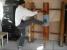 Practicing on the muk yan jong
