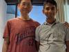 Sunny Parikh (right) with Sifu Eddie Chan (left)