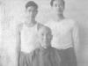 Grandmaster Ip Man with Siu Yuk Men(right) and Wong Tsok (left) in 1956.